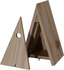 ouverture du nichoir en toit 3